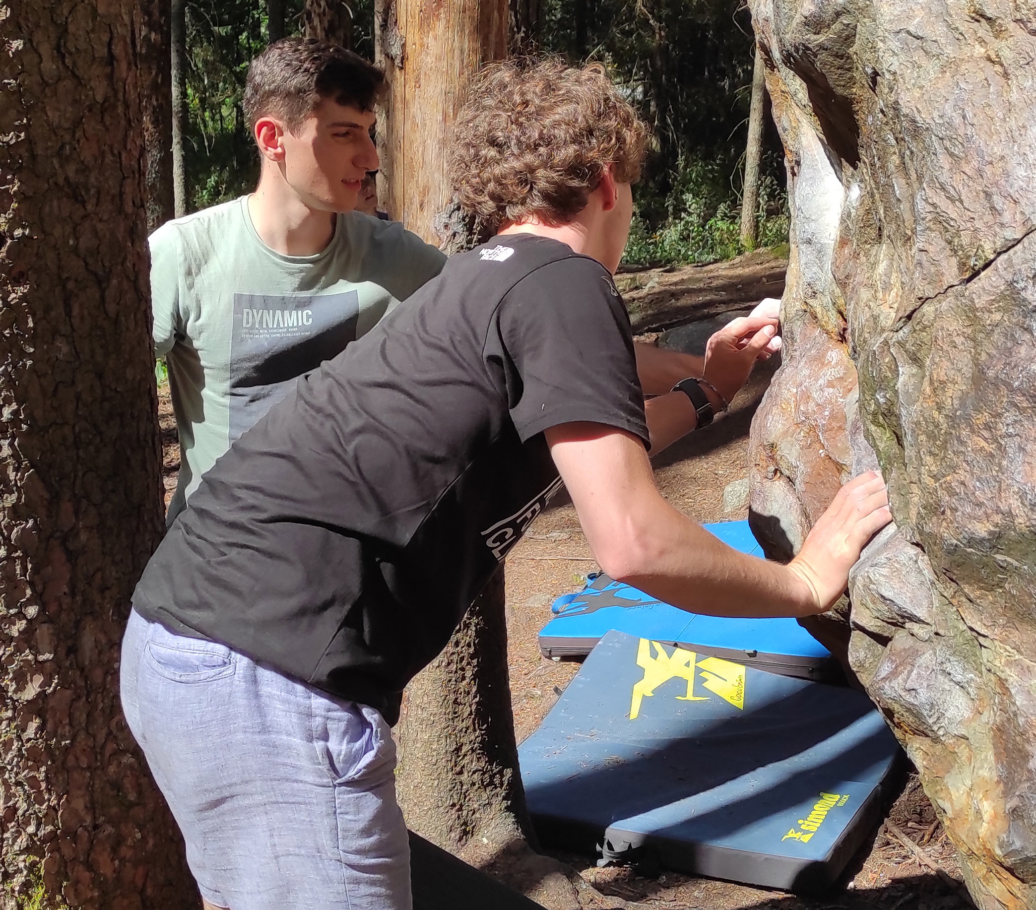 Chamonix, bouldering z Francuzami